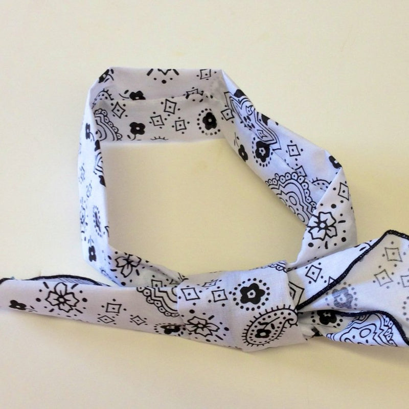BANDANA - WHITE – Kafka's Kool Tie